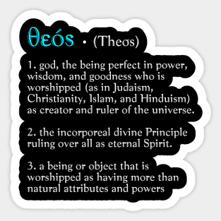 God Definition Word Sticker